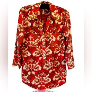 Kaya di Koko Red Patterned Blouse